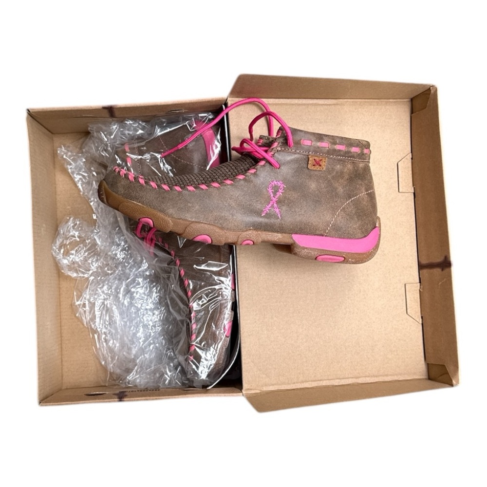 Twisted X Women's Brown and Pink Lace Up Moccasins Boots Special Edition 8.5 - Picture 2 of 5